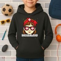 Swiss Girl Switzerland Kids Hoodie thumb 2