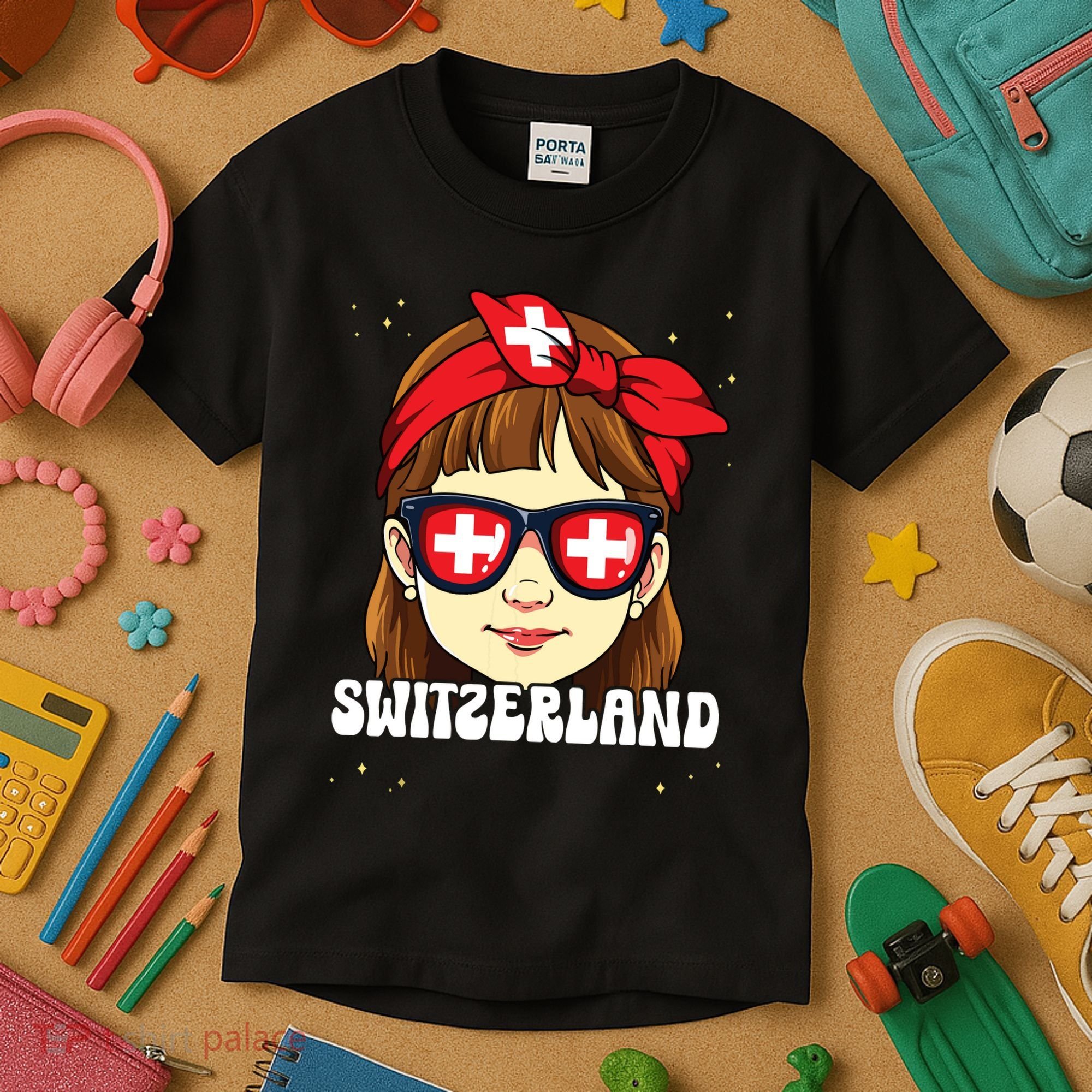 Swiss Girl Switzerland Kids T-Shirt