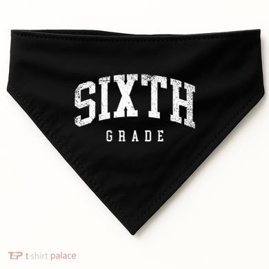 Sixth Grade Squad 6th Grade Team Retro First Day Of School USA-Made Doggie Bandana
