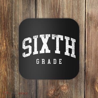 Sixth Grade Squad 6th Grade Team Retro First Day Of School Coaster