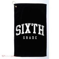 Sixth Grade Squad 6th Grade Team Retro First Day Of School Golf Towel thumb 0