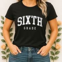 Sixth Grade Squad 6th Grade Team Retro First Day Of School Women's T-Shirt thumb 2