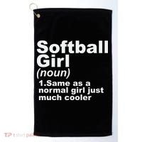 SOFTBALL GIRL Golf Towel thumb 0