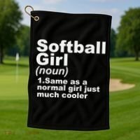 SOFTBALL GIRL Golf Towel thumb 1