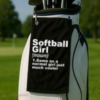 SOFTBALL GIRL Golf Towel thumb 2