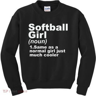 SOFTBALL GIRL Kids Sweatshirt