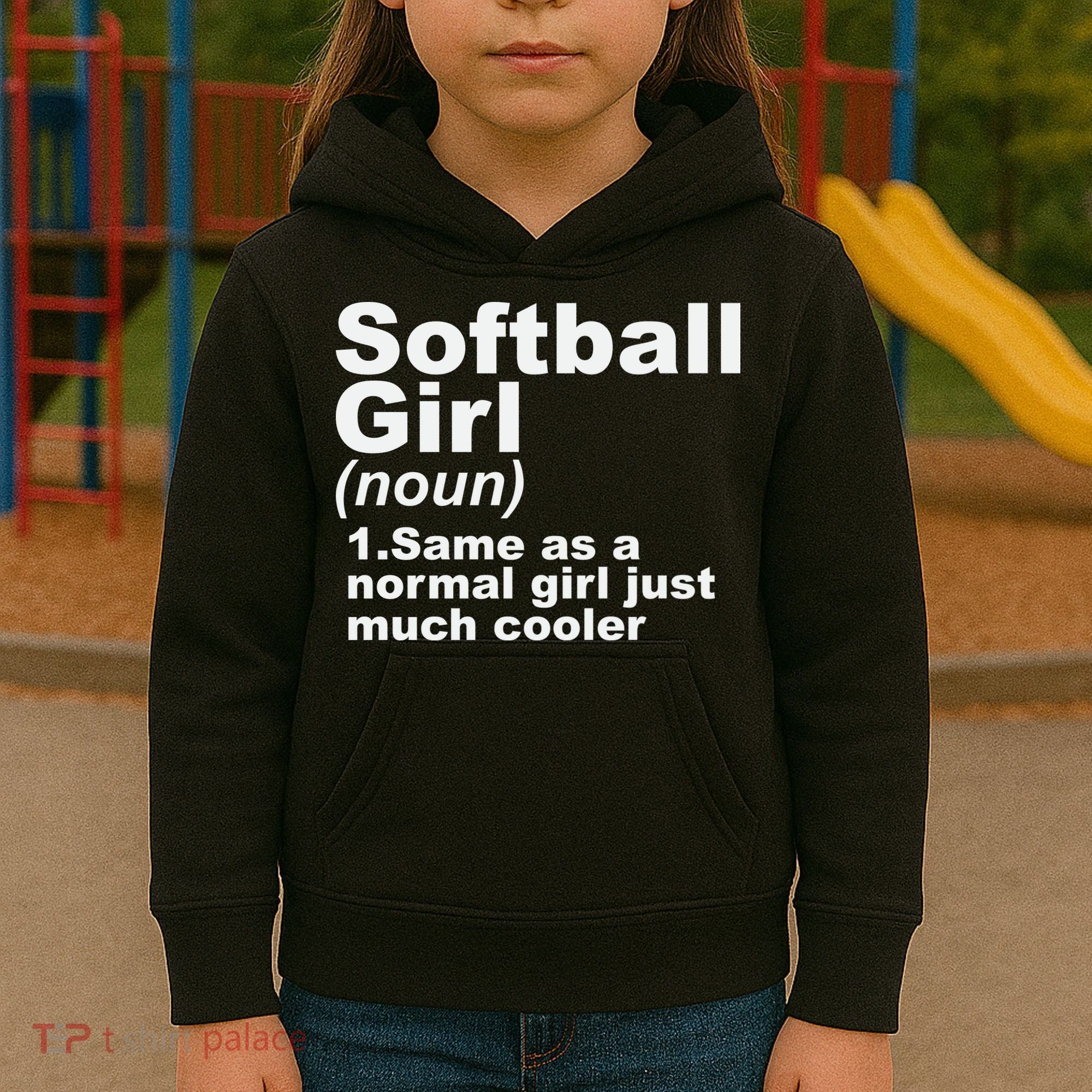SOFTBALL GIRL Kids Hoodie