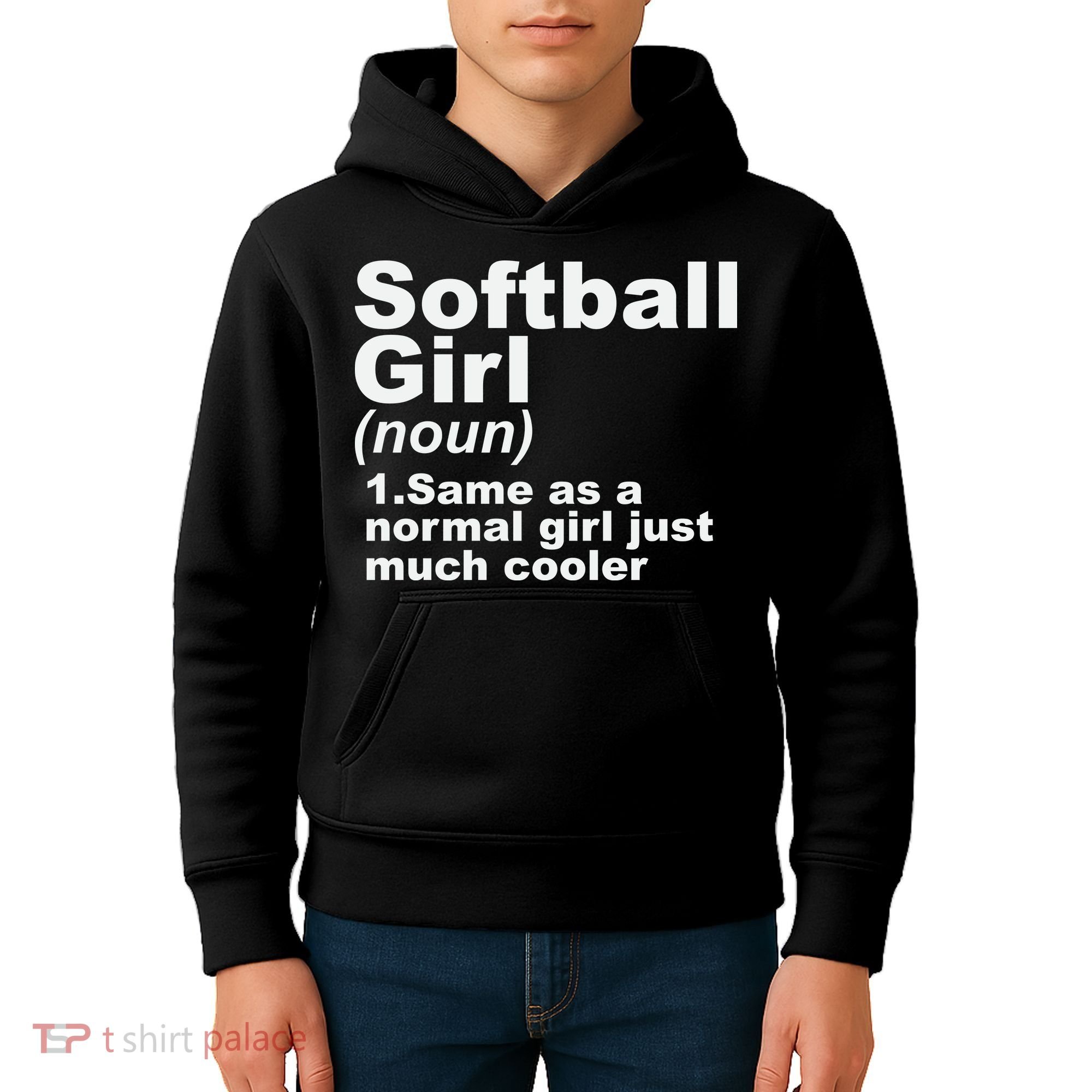 SOFTBALL GIRL Kids Hoodie