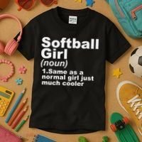 SOFTBALL GIRL Kids T-Shirt thumb 3