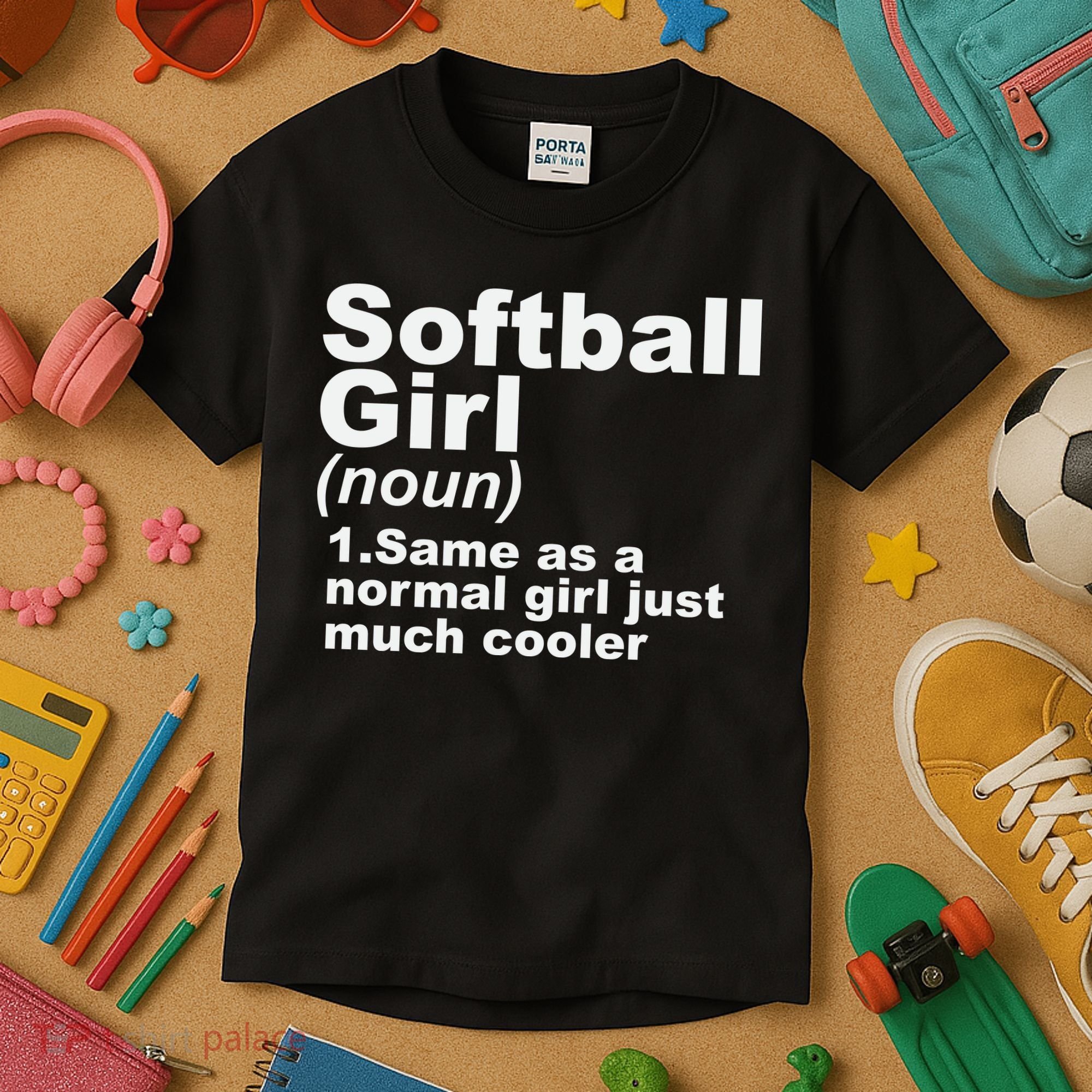 SOFTBALL GIRL Kids T-Shirt