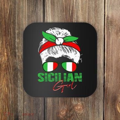 Sicilian Girl Sicily Coaster