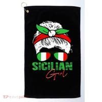 Sicilian Girl Sicily Golf Towel thumb 0