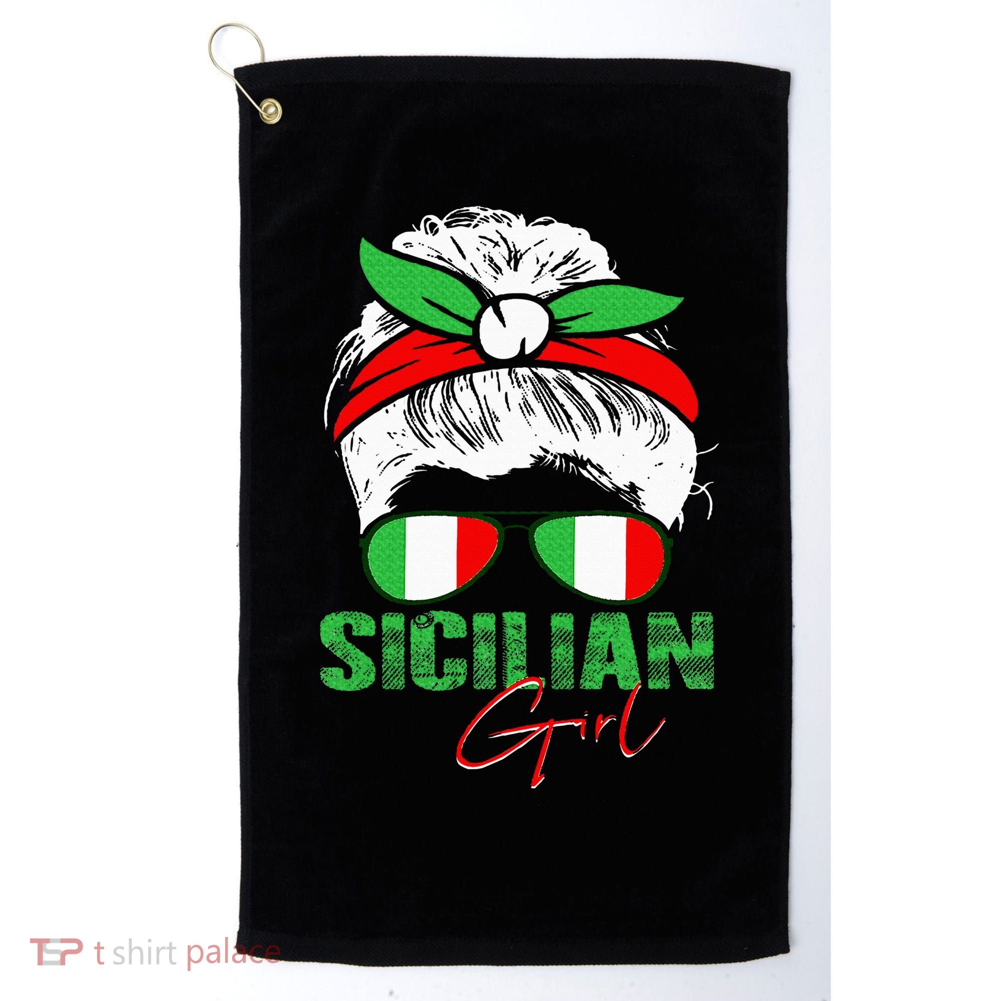 Sicilian Girl Sicily Golf Towel