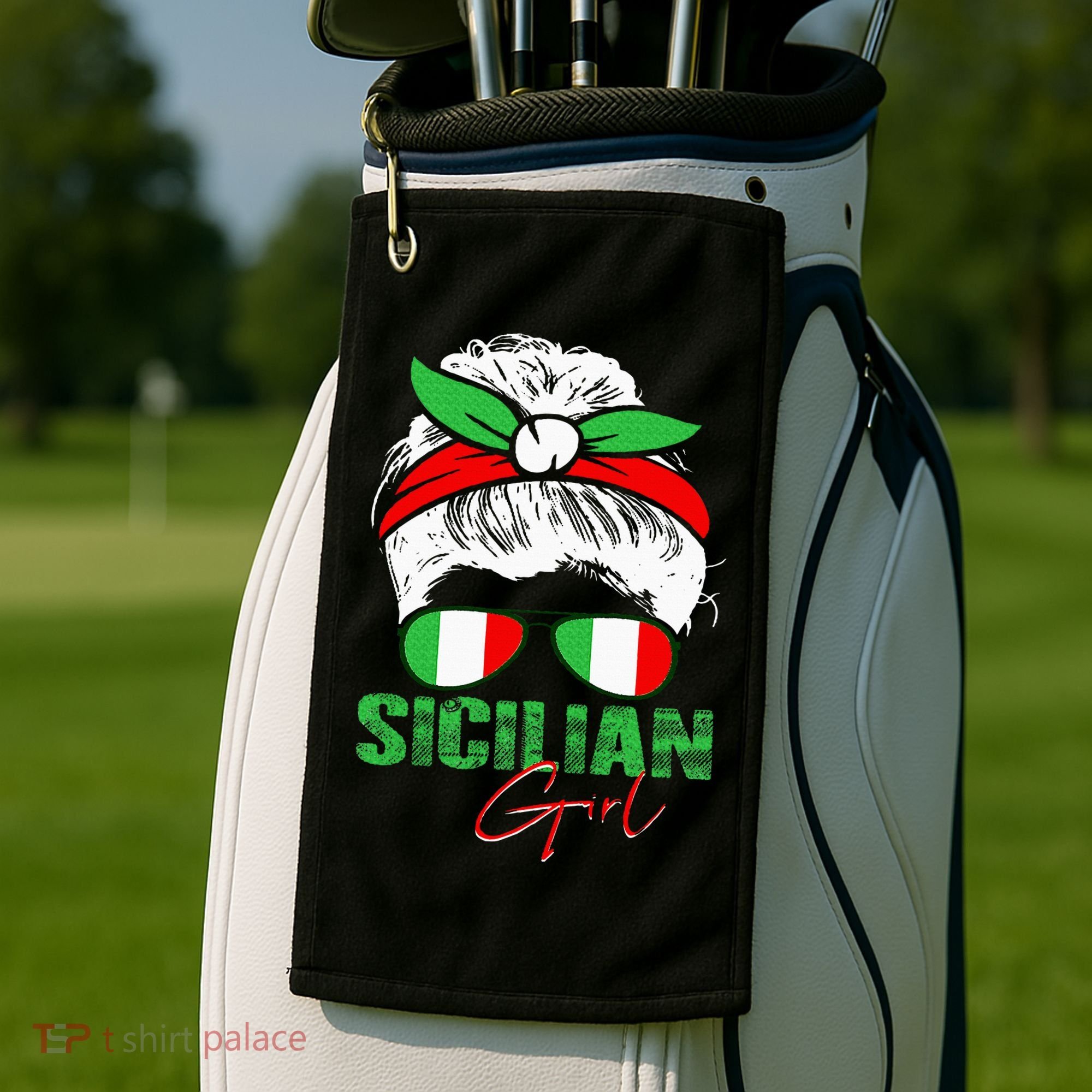 Sicilian Girl Sicily Golf Towel