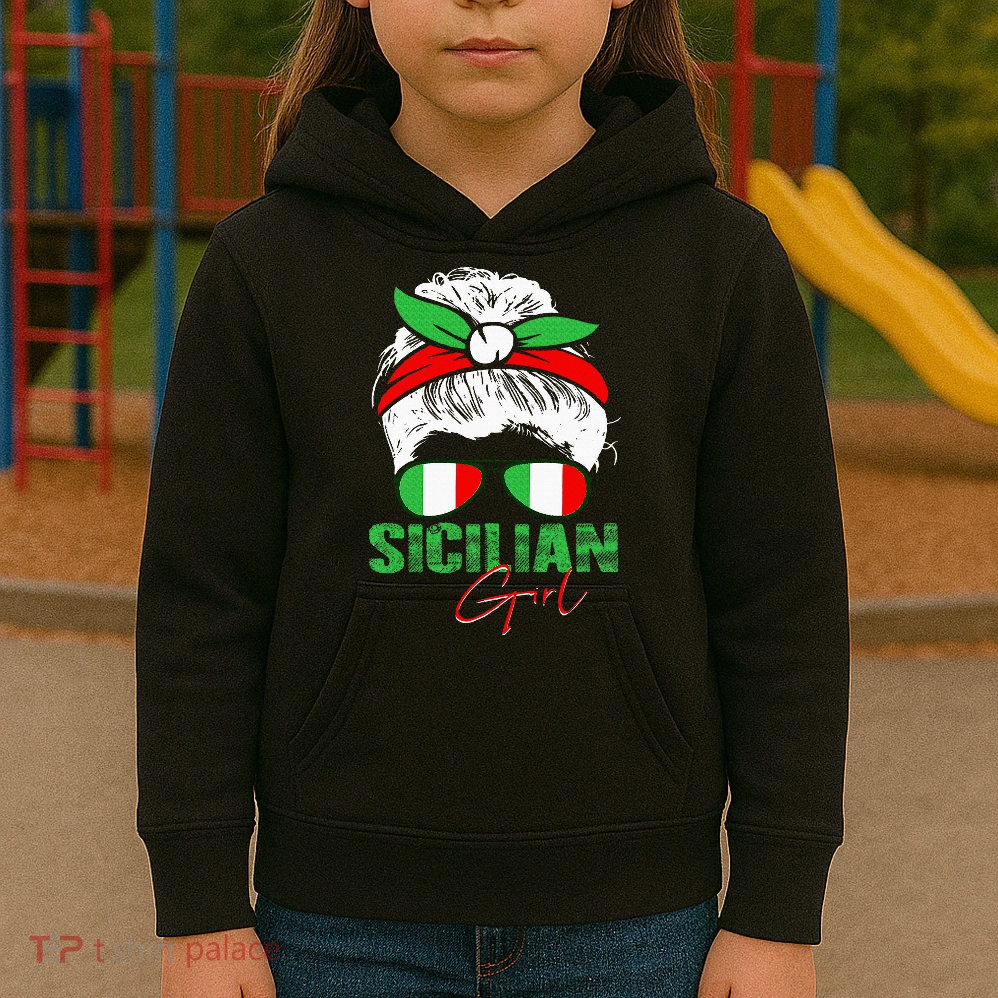 Sicilian Girl Sicily Kids Hoodie