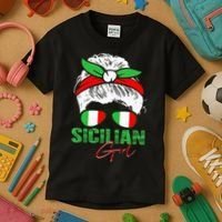 Sicilian Girl Sicily Kids T-Shirt thumb 3