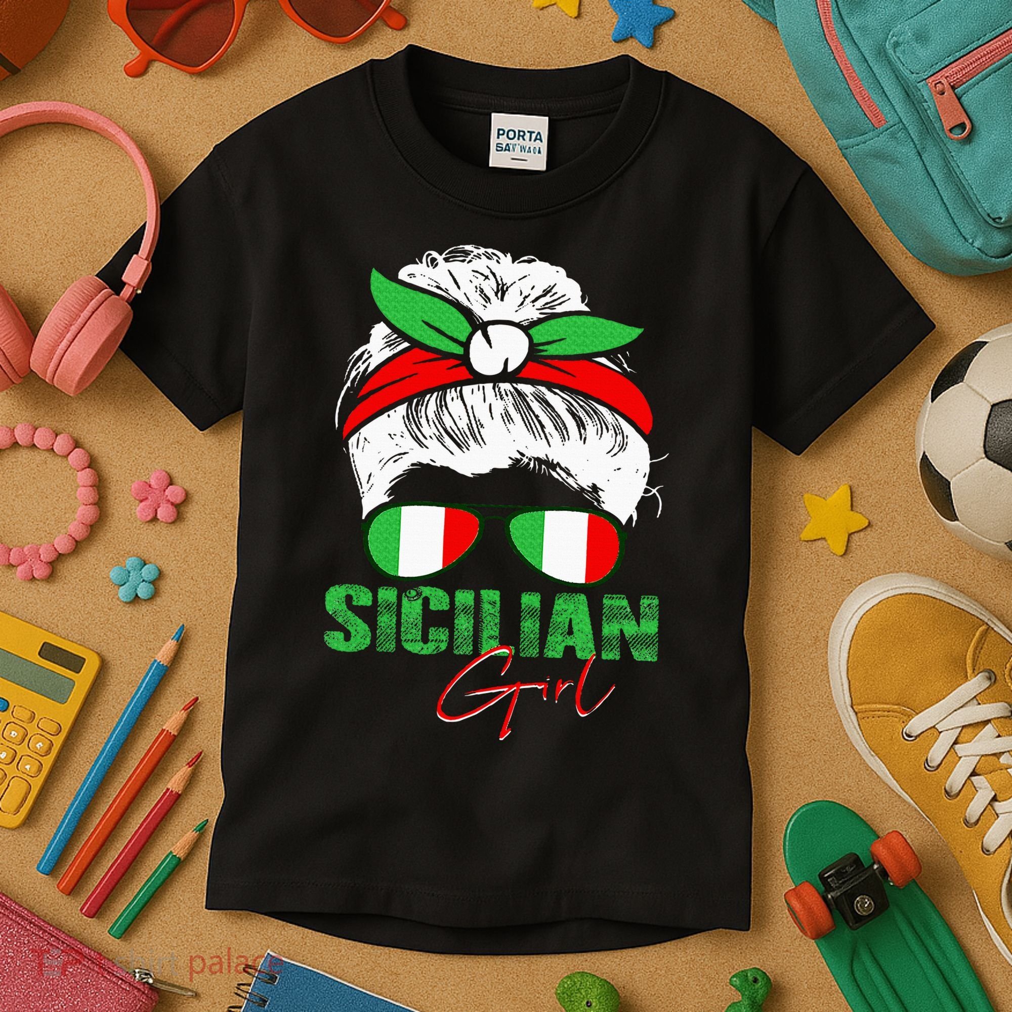 Sicilian Girl Sicily Kids T-Shirt