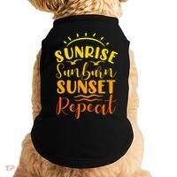 Summer Gift Sunrise Sunburn Sunset Repeat Gift Doggie Tank thumb 0