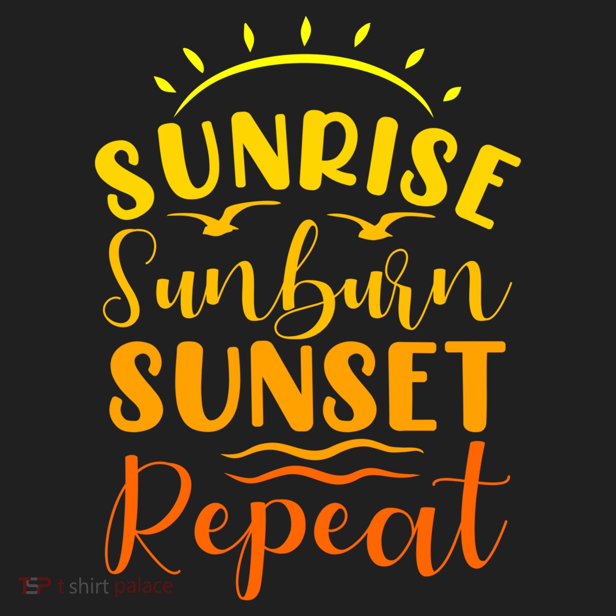 Summer Gift Sunrise Sunburn Sunset Repeat Gift Golf Towel