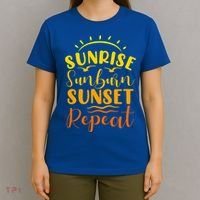 Summer Gift Sunrise Sunburn Sunset Repeat Gift T-Shirt thumb 4