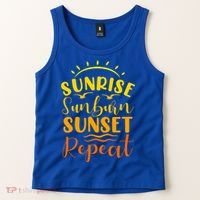 Summer Gift Sunrise Sunburn Sunset Repeat Gift Tank Top thumb 2