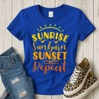 Summer Gift Sunrise Sunburn Sunset Repeat Gift Women's T-Shirt thumb 3