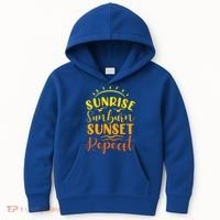 Summer Gift Sunrise Sunburn Sunset Repeat Gift Kids Hoodie thumb 0