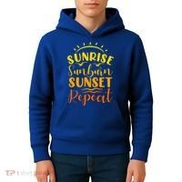 Summer Gift Sunrise Sunburn Sunset Repeat Gift Kids Hoodie thumb 4