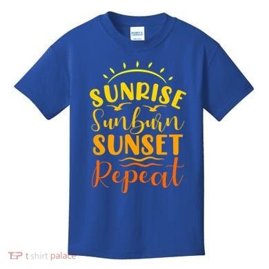 Summer Gift Sunrise Sunburn Sunset Repeat Gift Kids T-Shirt