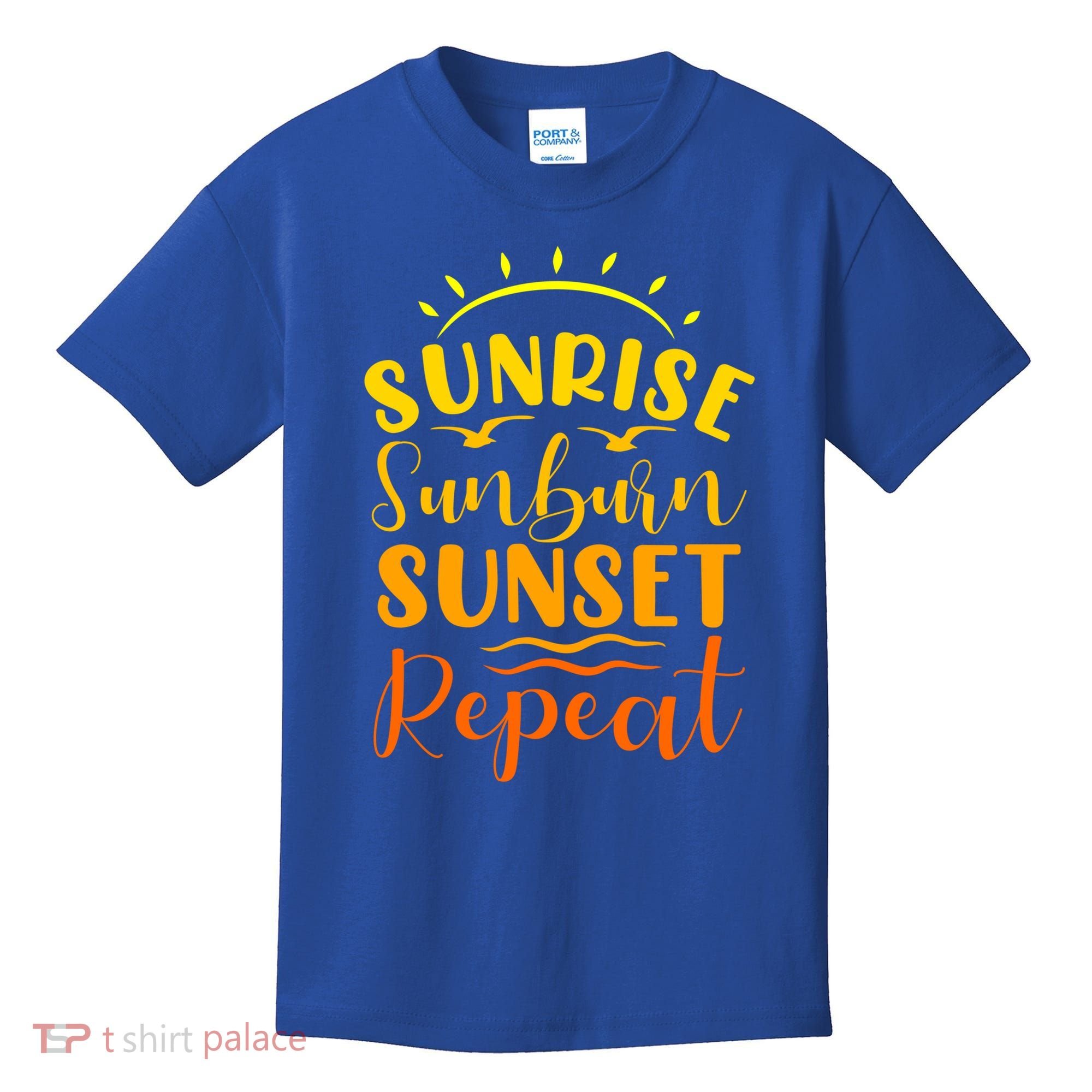 Summer Gift Sunrise Sunburn Sunset Repeat Gift Kids T-Shirt