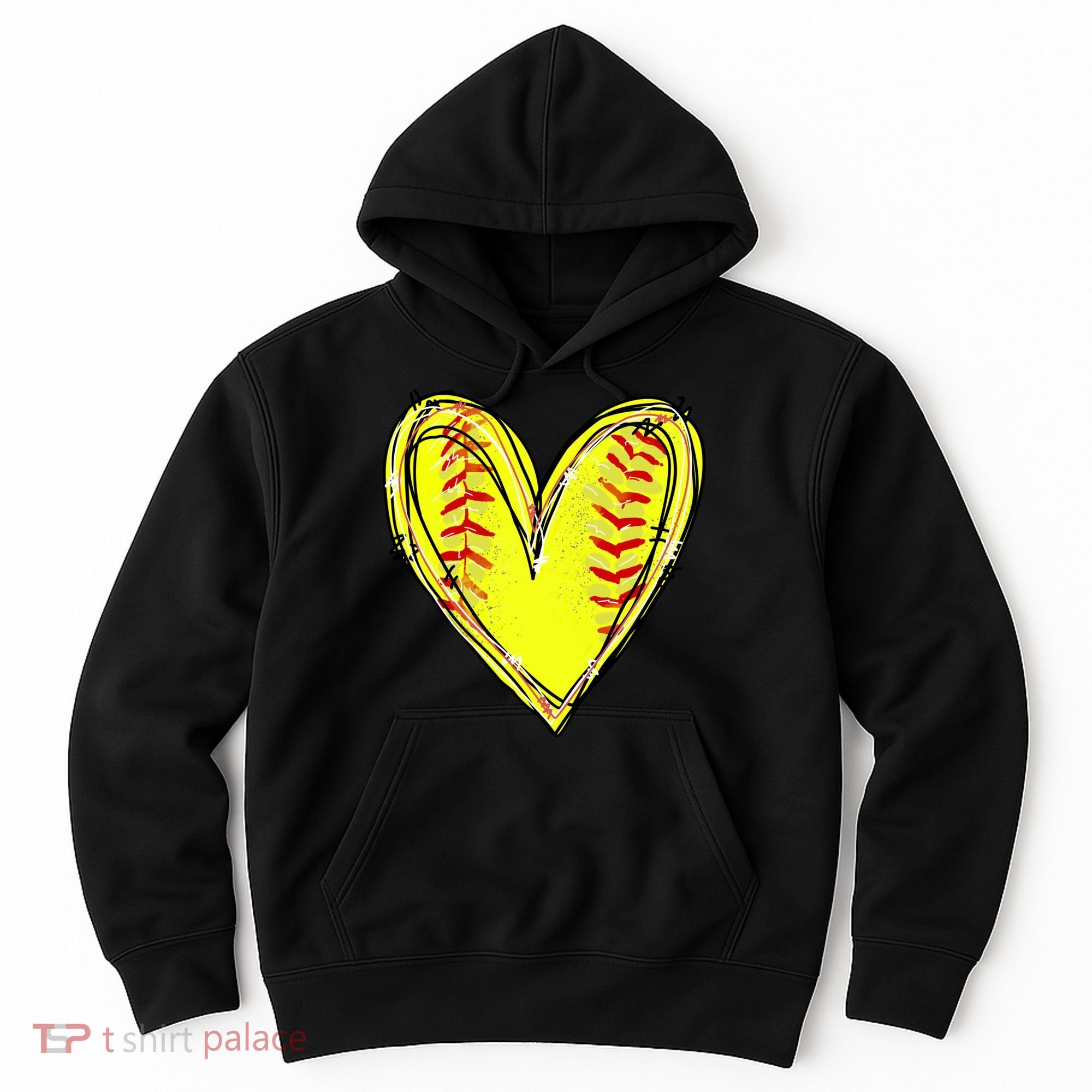 Softball Game Softball Heart Day Softball Lovers Hoodie