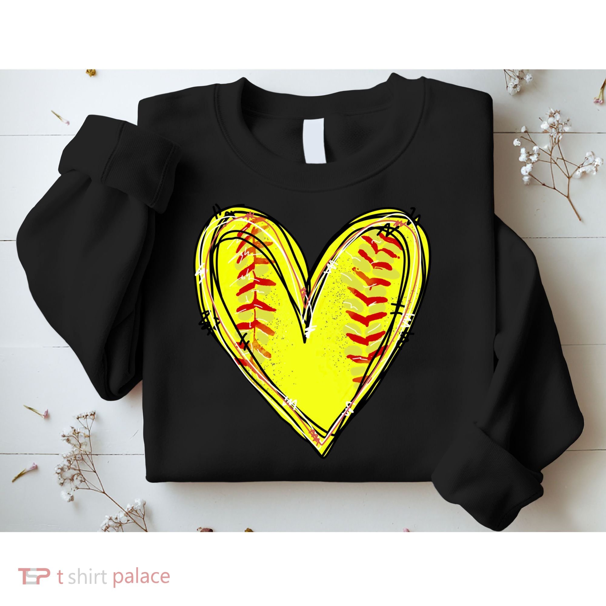 Softball Game Softball Heart Day Softball Lovers Sweatshirt