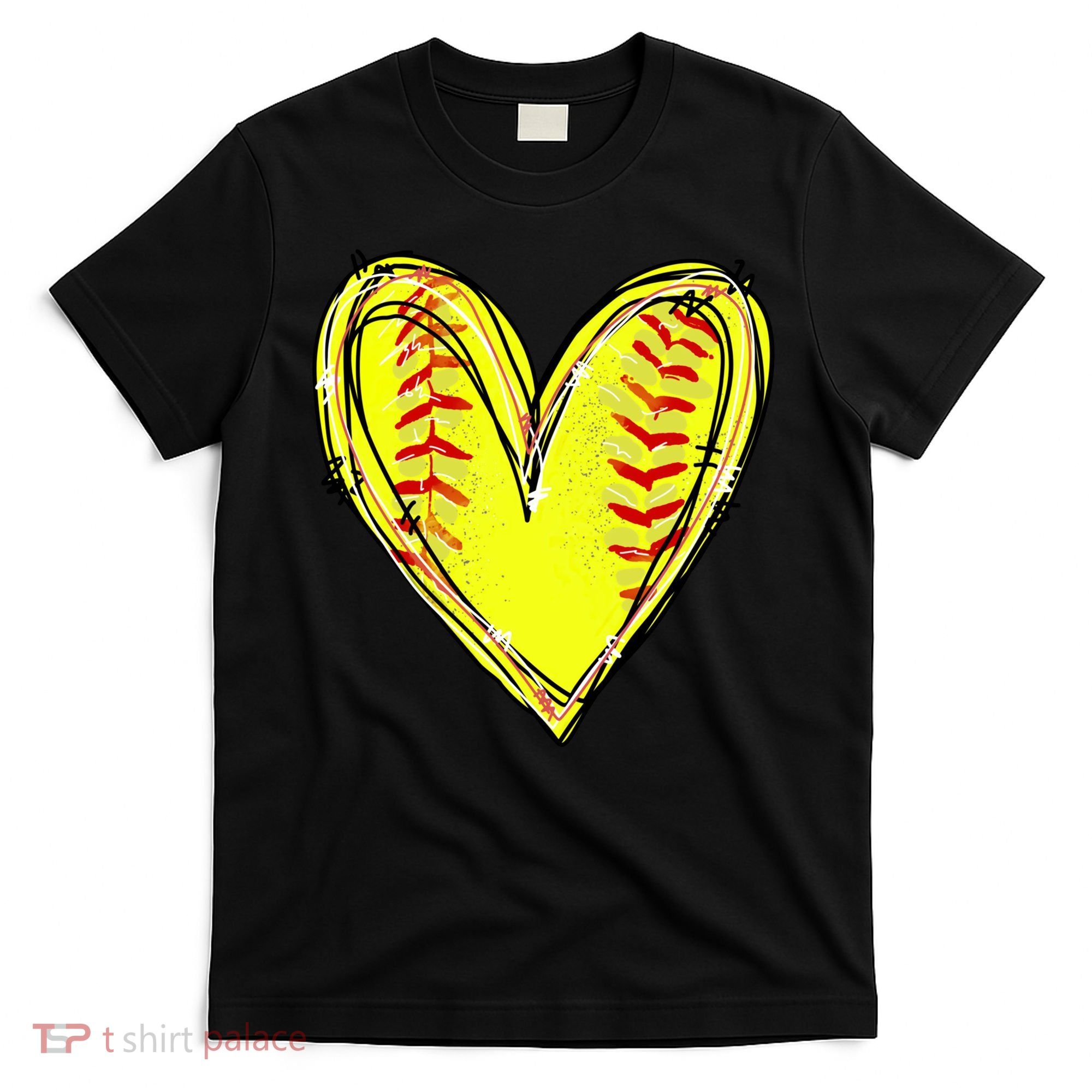 Softball Game Softball Heart Day Softball Lovers T-Shirt