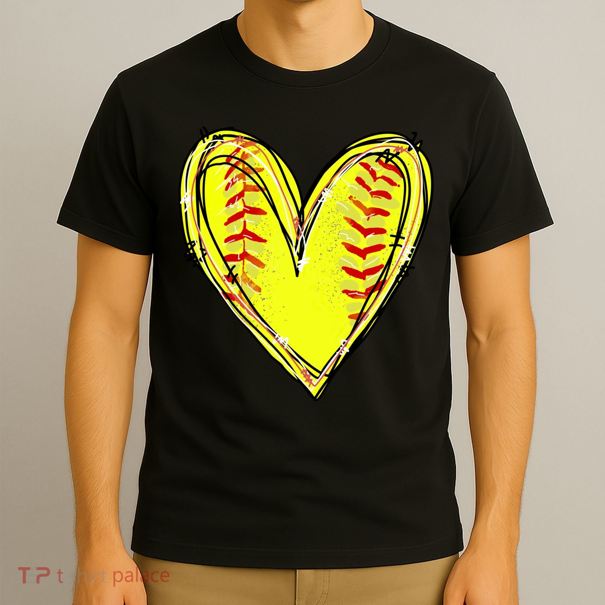 Softball Game Softball Heart Day Softball Lovers T-Shirt