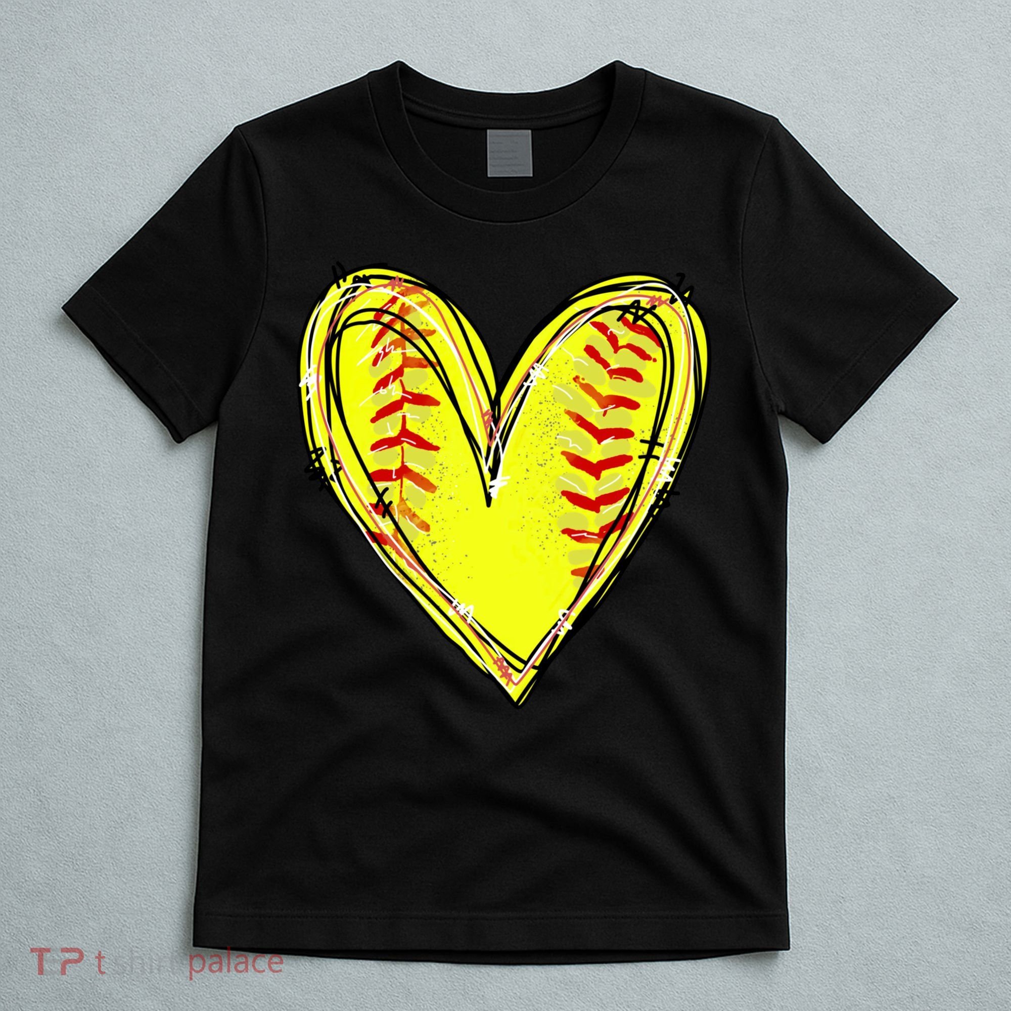 Softball Game Softball Heart Day Softball Lovers T-Shirt