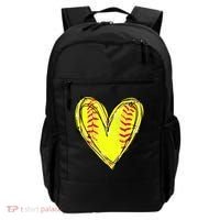 Softball Game Softball Heart Day Softball Lovers Backpack thumb 0
