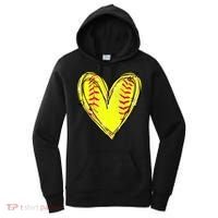 Softball Game Softball Heart Day Softball Lovers Women's Hoodie thumb 0