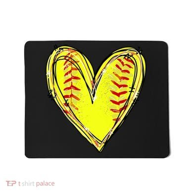 Softball Game Softball Heart Day Softball Lovers Mousepad