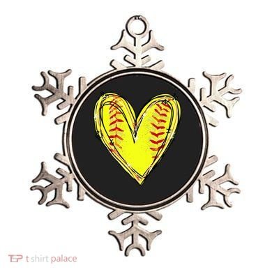 Softball Game Softball Heart Day Softball Lovers Ornament