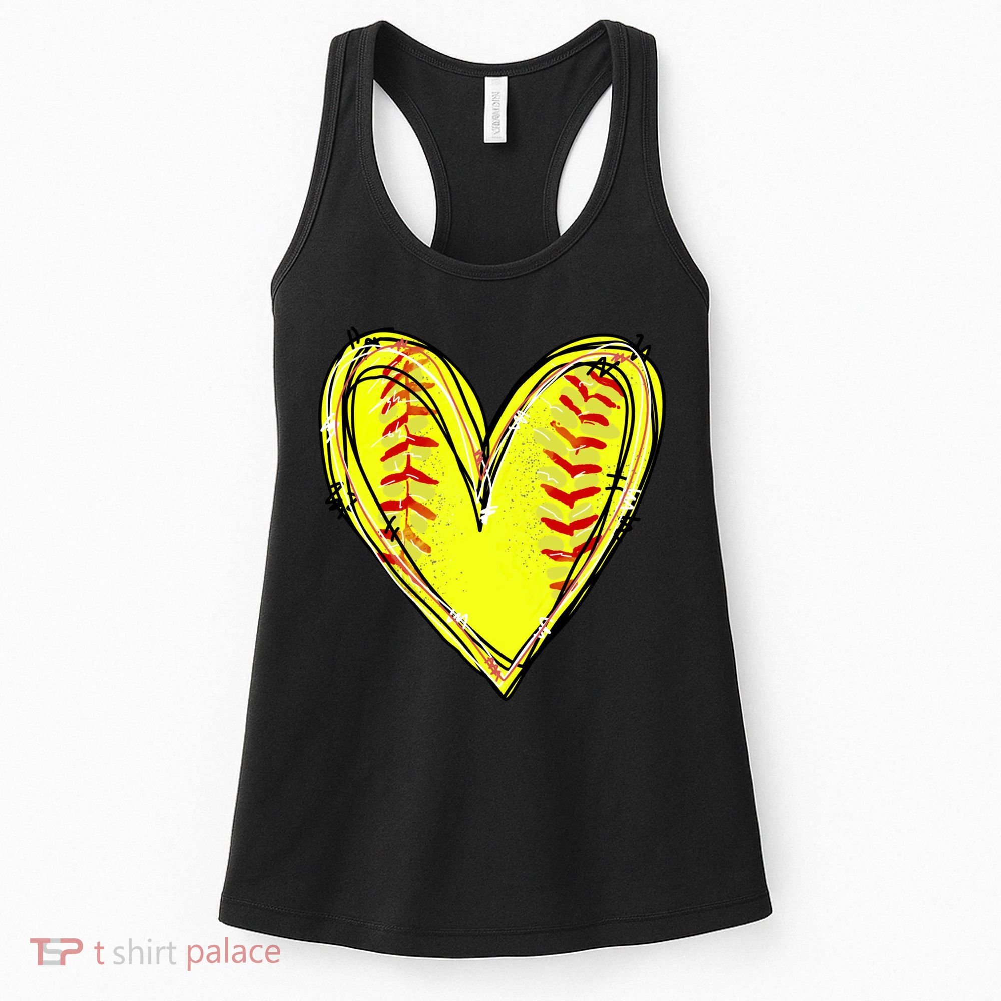 Softball Game Softball Heart Day Softball Lovers Women's Tank Top
