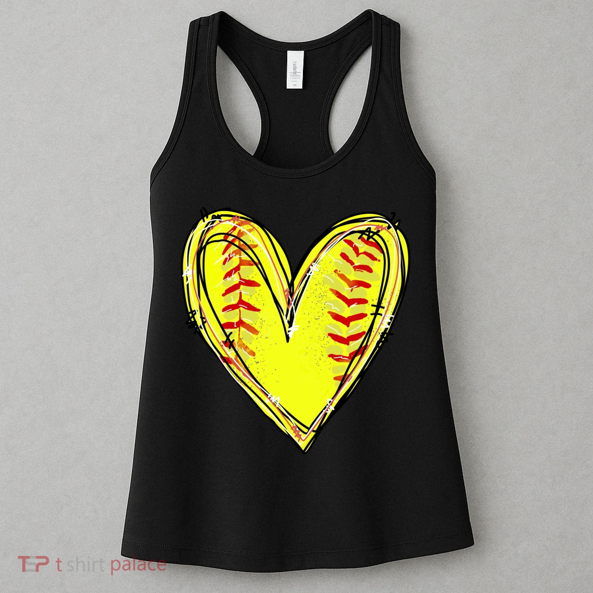 Softball Game Softball Heart Day Softball Lovers Women's Tank Top