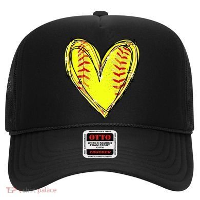 Softball Game Softball Heart Day Softball Lovers Hat