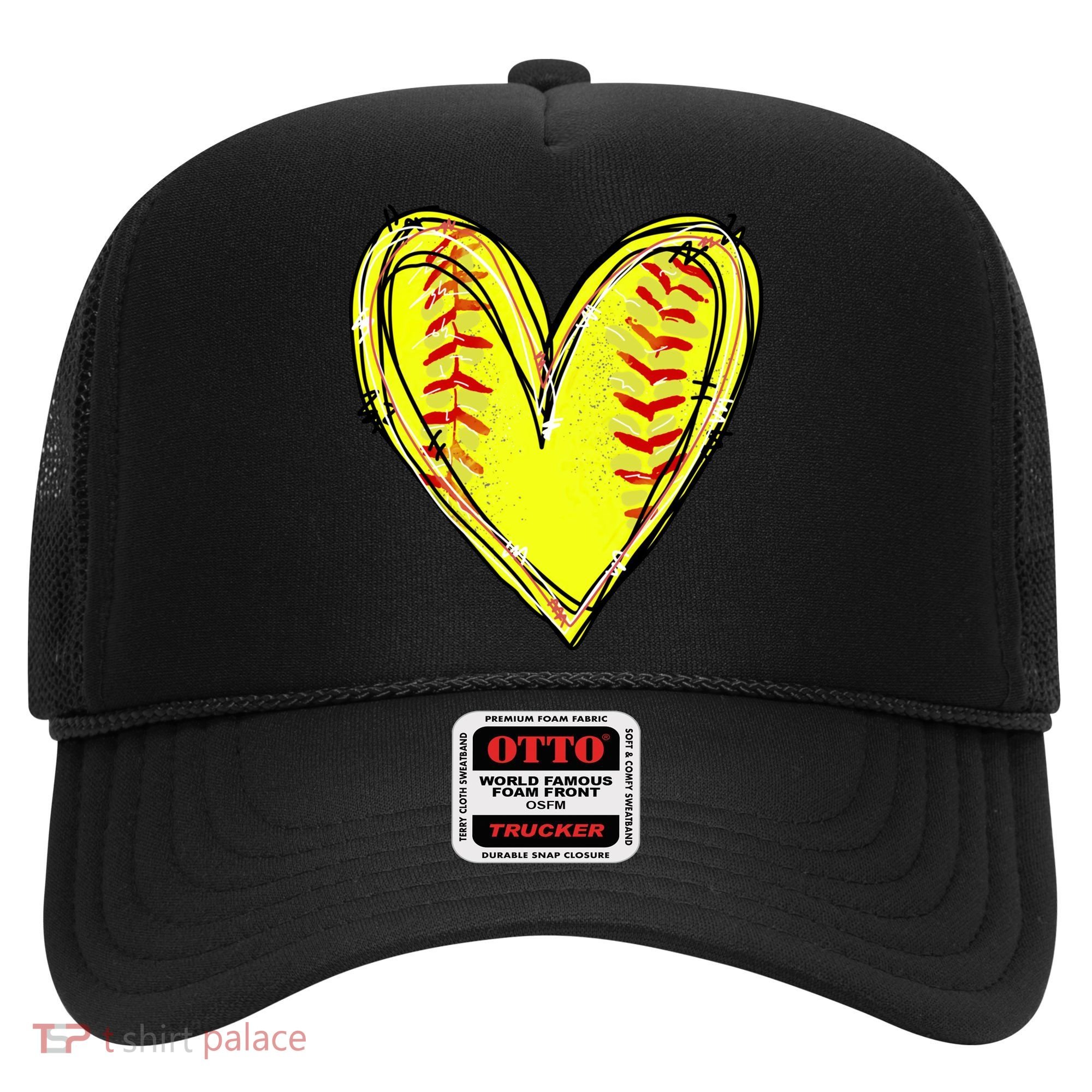 Softball Game Softball Heart Day Softball Lovers Hat