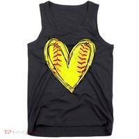 Softball Game Softball Heart Day Softball Lovers Tank Top thumb 0