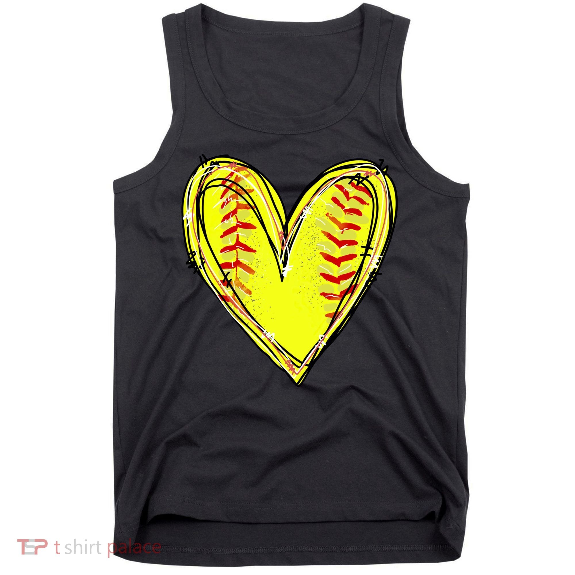 Softball Game Softball Heart Day Softball Lovers Tank Top