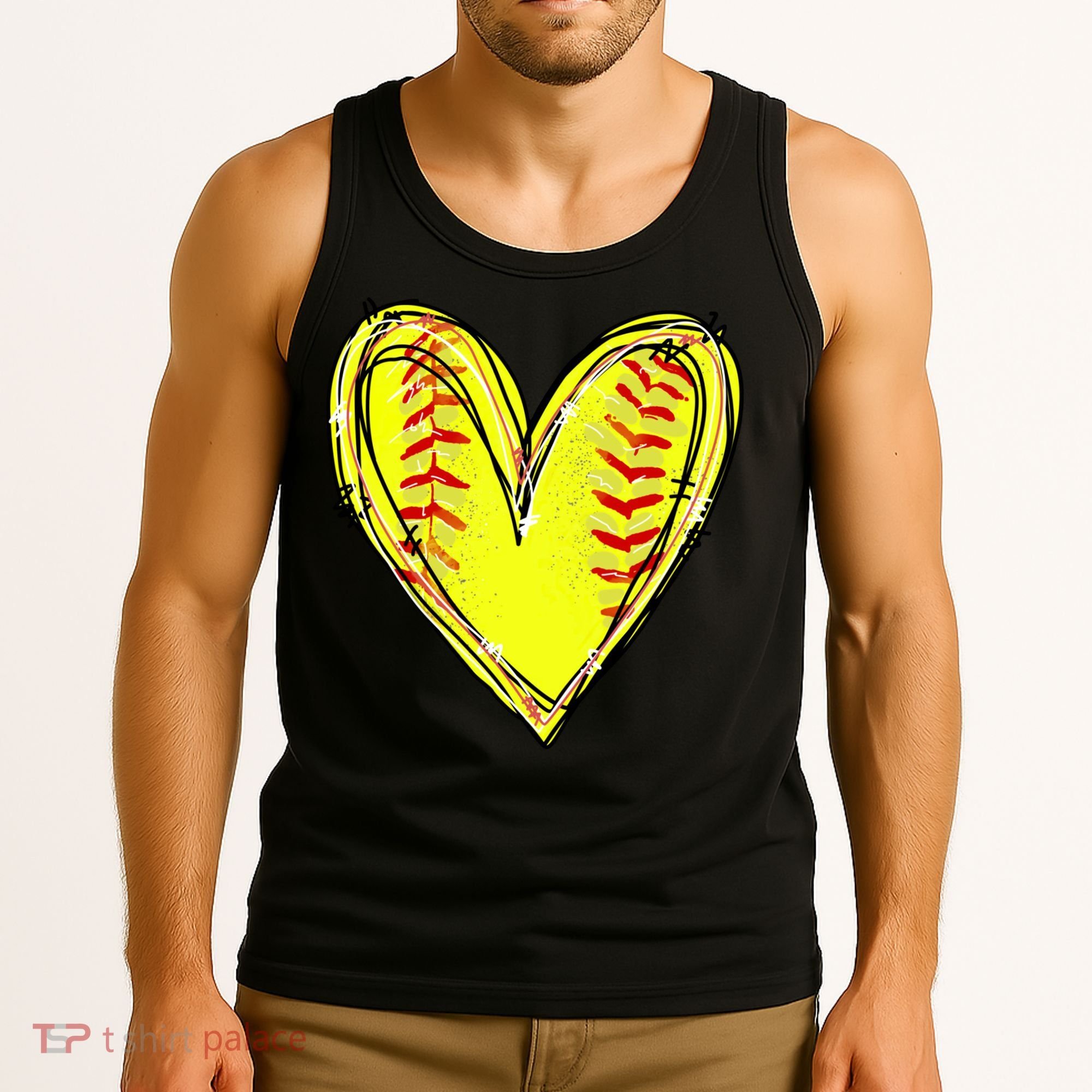 Softball Game Softball Heart Day Softball Lovers Tank Top