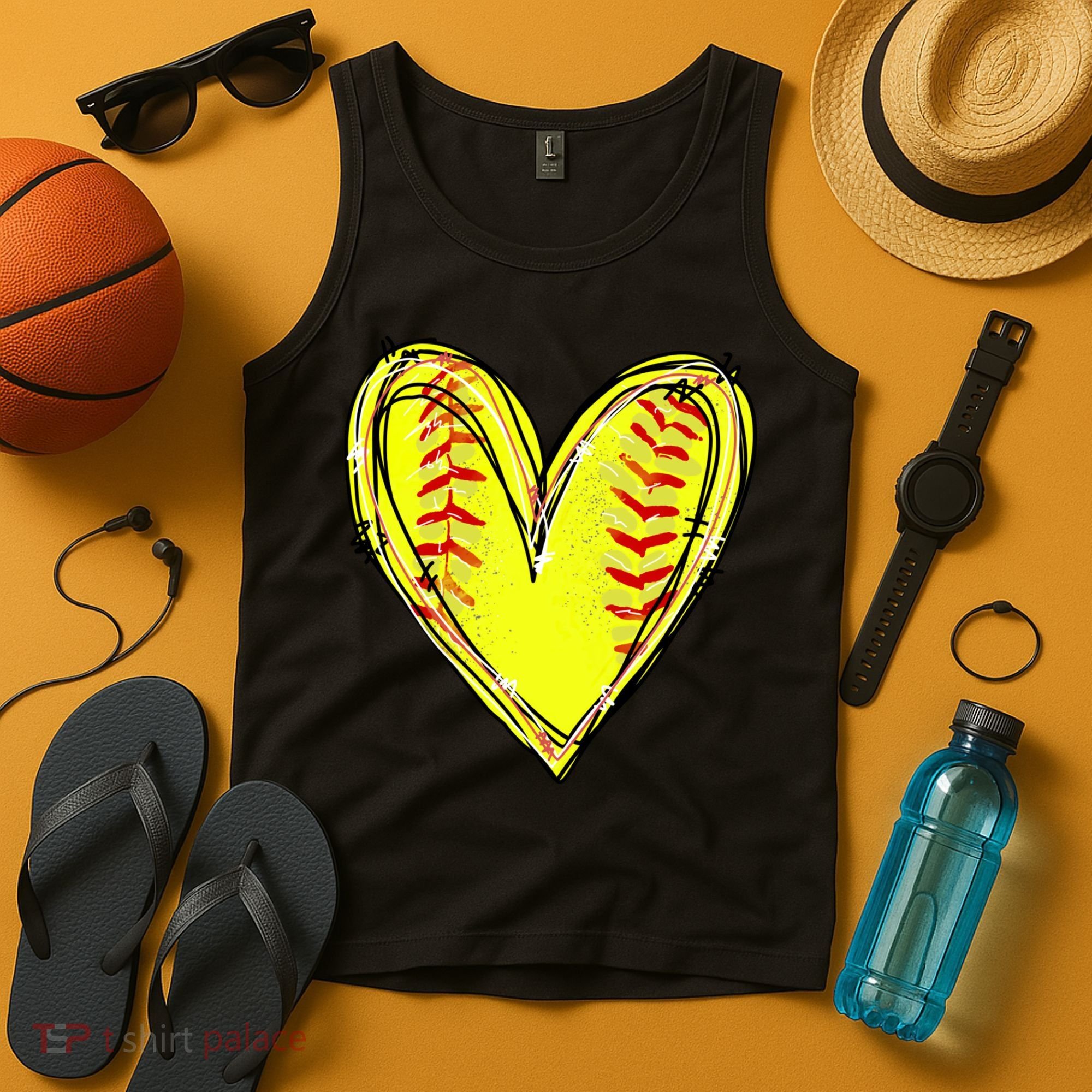 Softball Game Softball Heart Day Softball Lovers Tank Top