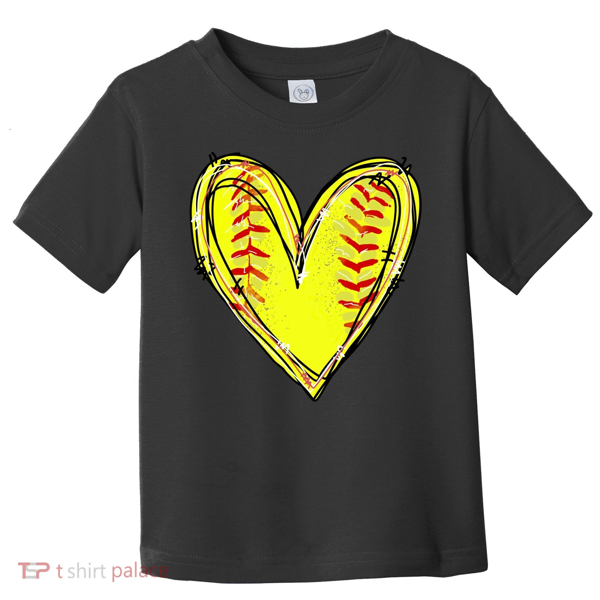 Softball Game Softball Heart Day Softball Lovers Toddler T-Shirt