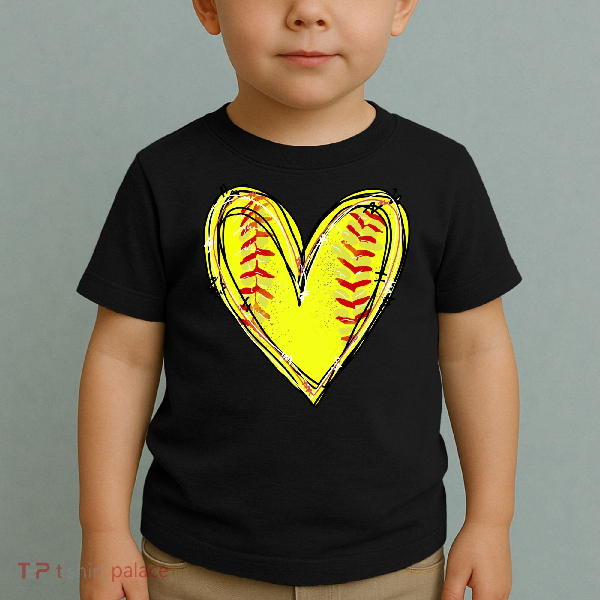 Softball Game Softball Heart Day Softball Lovers Toddler T-Shirt
