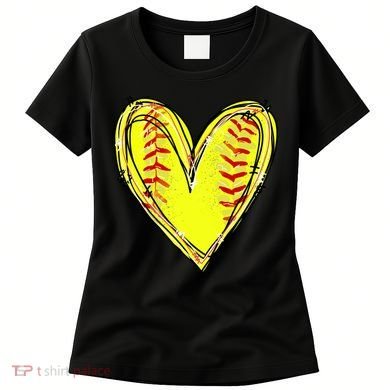 Softball Game Softball Heart Day Softball Lovers Women's T-Shirt